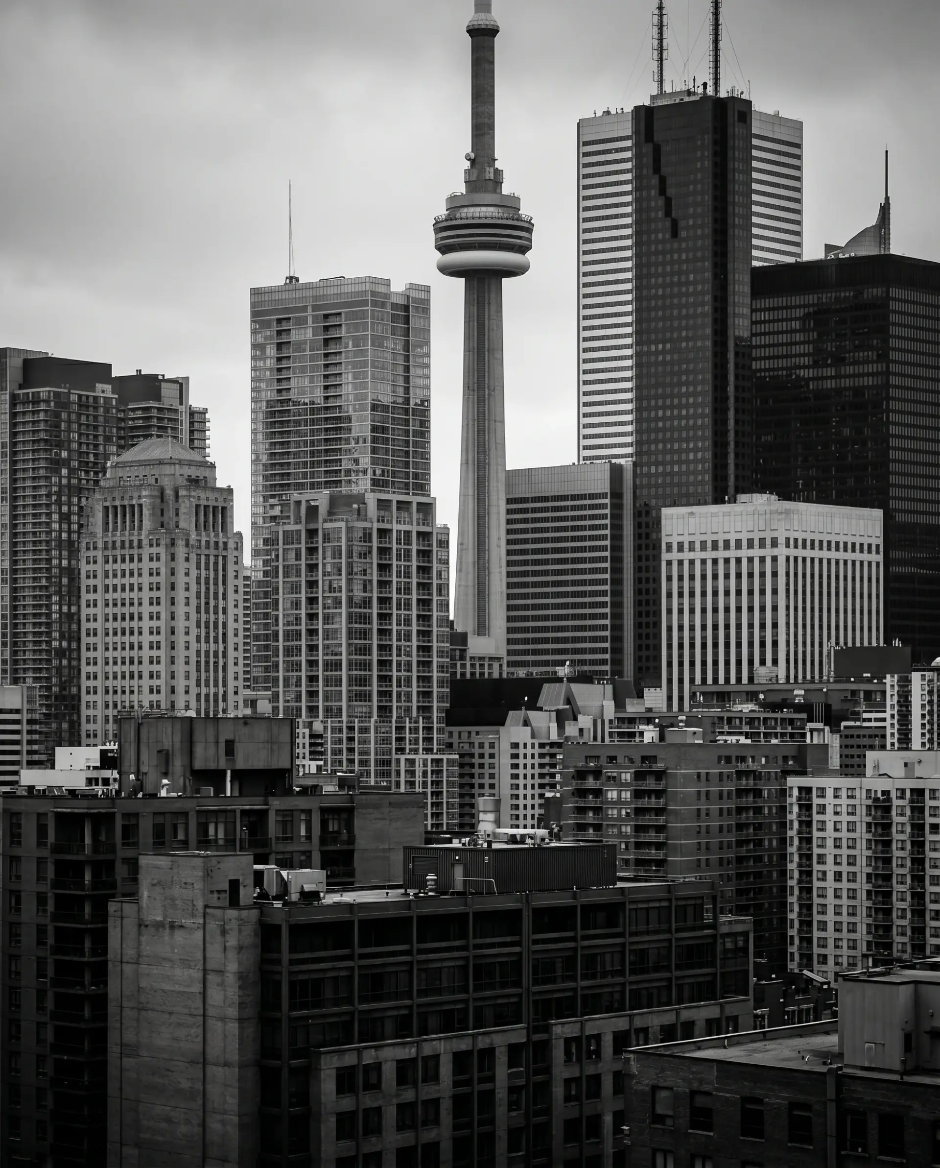 Financial district skyline